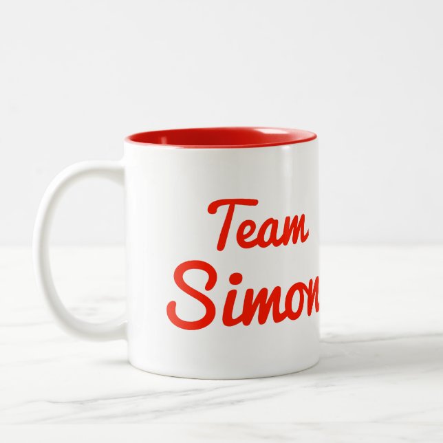 Caneca De Café Em Dois Tons Equipe Simon (Esquerda)