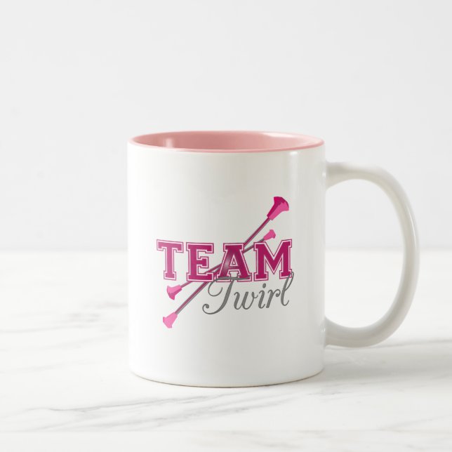Caneca De Café Em Dois Tons Equipe Twirl Baton (Direita)