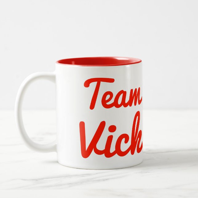 Caneca De Café Em Dois Tons Equipe Vick (Esquerda)