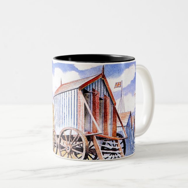Caneca De Café Em Dois Tons Eric Ravilious - Adelburgh (Frente Esquerda)