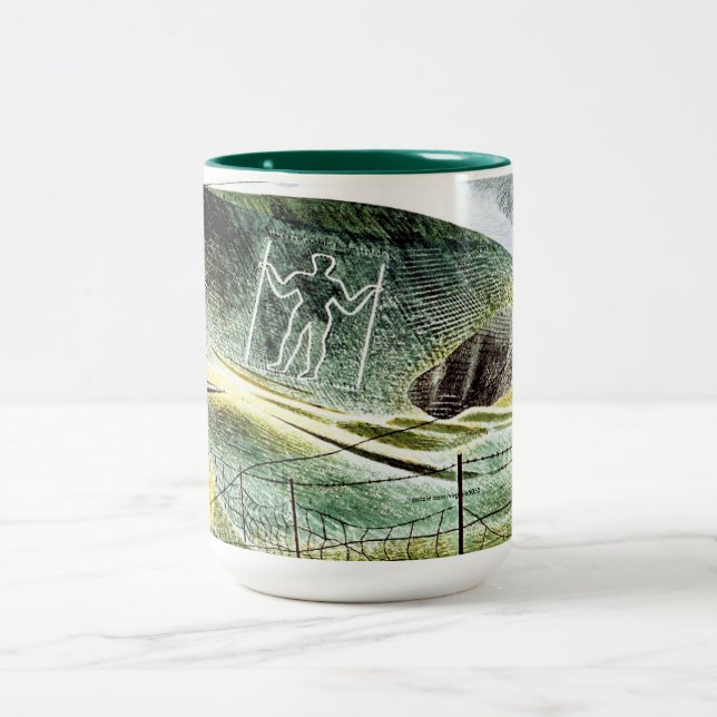 Caneca De Café Em Dois Tons Eric Ravilious - O Gigante de Wilmington,  (Centro)