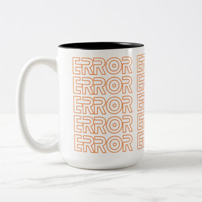 Caneca De Café Em Dois Tons erro (Esquerda)