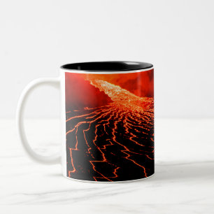 Caneca De Café Em Dois Tons erupção vulcânica