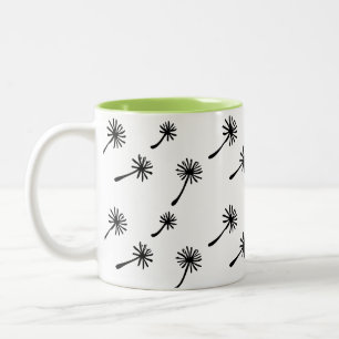 Caneca De Café Em Dois Tons Erva Daninha Happens fofa cínica dandelion Engraça