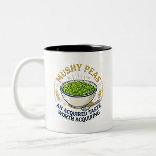 Caneca De Café Em Dois Tons Ervilhas Amassadas Um Gosto Adquirido