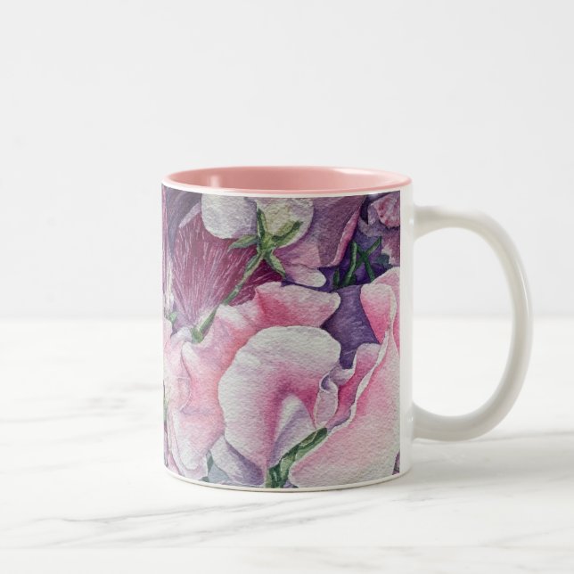 Caneca De Café Em Dois Tons Ervilhas doces (Direita)
