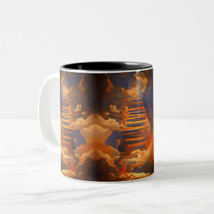 Caneca De Café Em Dois Tons Escada para o céu