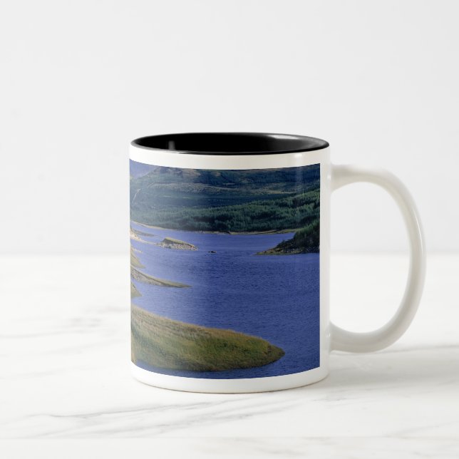 Caneca De Café Em Dois Tons Escócia, Highland, Wester Ross, Loch Garry. Um (Direita)