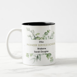 Caneca De Café Em Dois Tons Escola de Serviço de Pioneiro da JW Personalizada