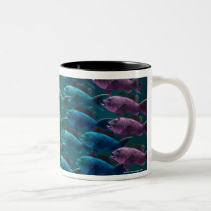 Caneca De Café Em Dois Tons Escola do baixo do Mar Negro nas cores do