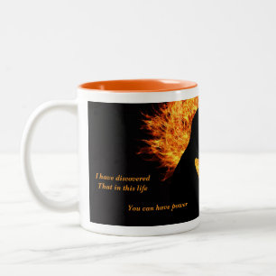 Caneca De Café Em Dois Tons Escolha poder ou amor