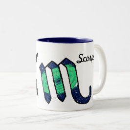Caneca De Café Em Dois Tons Escorpião. Ziqpu