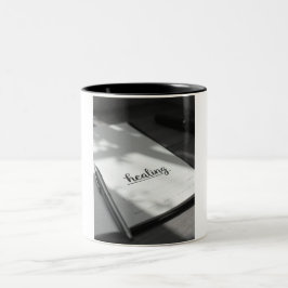 Caneca De Café Em Dois Tons Escreva sua própria receita para a felicidade