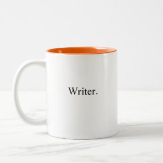 Caneca De Café Em Dois Tons escritor, criativo, contador de histórias, romanci