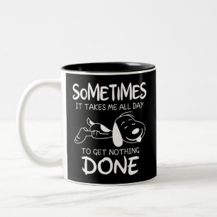 Caneca De Café Em Dois Tons Escritório engraçado, levo o dia todo para não ter