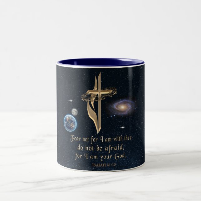 Caneca De Café Em Dois Tons Escritura Cristã (Centro)