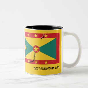 Caneca De Café Em Dois Tons Escritura de PAVILHÃO GRENADA AMARELO Patriótico P