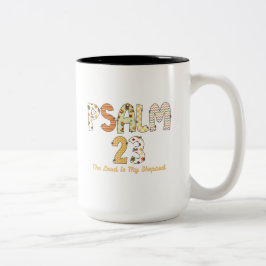 Caneca De Café Em Dois Tons Escritura do outono do Salm 23