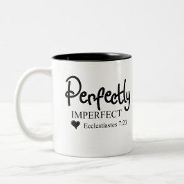 Caneca De Café Em Dois Tons Escritura perfeitamente imperfeita inspirada