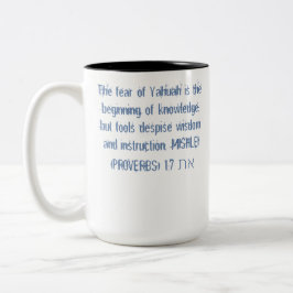 Caneca De Café Em Dois Tons Escrituras, o medo de Yahuah T-Shirt