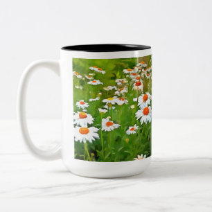 Caneca De Café Em Dois Tons Escuridão Artística e Secas Coloridas do Jardim Br