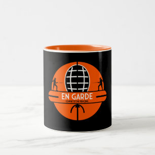 Caneca De Café Em Dois Tons Esgrima de Espadas Competitiva