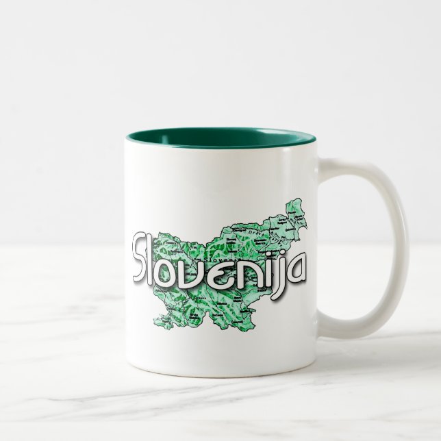 Caneca De Café Em Dois Tons Eslovênia (Direita)
