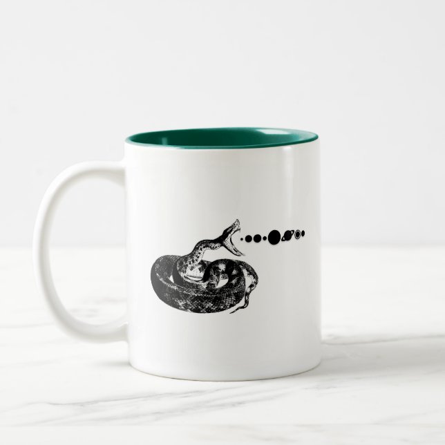 Caneca De Café Em Dois Tons Espaço do Sistema Solar dos Planetas Cobra (Esquerda)