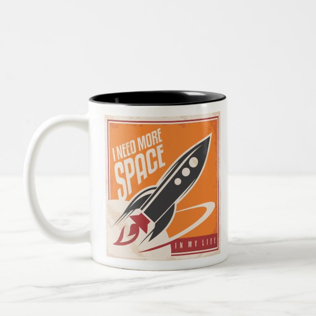 Caneca De Café Em Dois Tons espaço na minha vida (Esquerda)