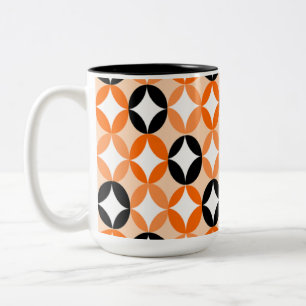 Caneca De Café Em Dois Tons Espaço Positivo e Negativo - Halloween