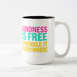 Caneca De Café Em Dois Tons Espalhe Gentileza: Citação Inspiradora