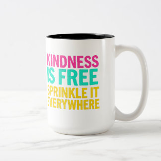 Caneca De Café Em Dois Tons Espalhe Gentileza: Citação Inspiradora