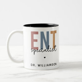 Caneca De Café Em Dois Tons Especialista em ENT Doctor ENT Personalizado