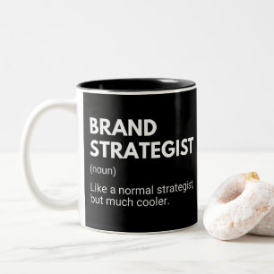 Caneca De Café Em Dois Tons Especialista em Marketing Engraçado, Eestrategista