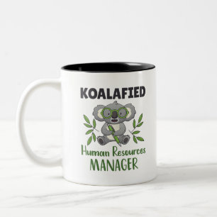 Caneca De Café Em Dois Tons Especialista em Recursos Humanos Koalafied Human R