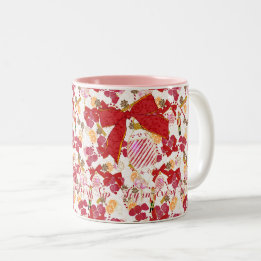 Caneca De Café Em Dois Tons Especiaria Festiva Botânica de Litchia quebra-noze