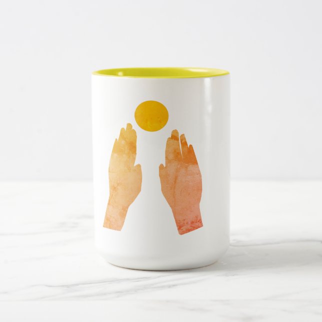 Caneca De Café Em Dois Tons Esperando o Sol (Centro)