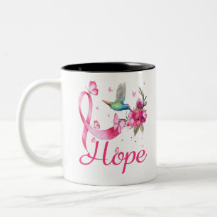 Caneca De Café Em Dois Tons Espero que o Hummingbird tenha consciência do Canc