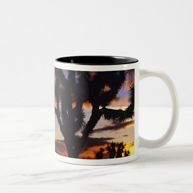 Caneca De Café Em Dois Tons Espetacular nascer do Sol no Nacional Joshua Tree (Direita)