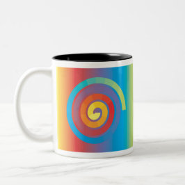CANECA DE CAFÉ EM DOIS TONS ESPIRAL