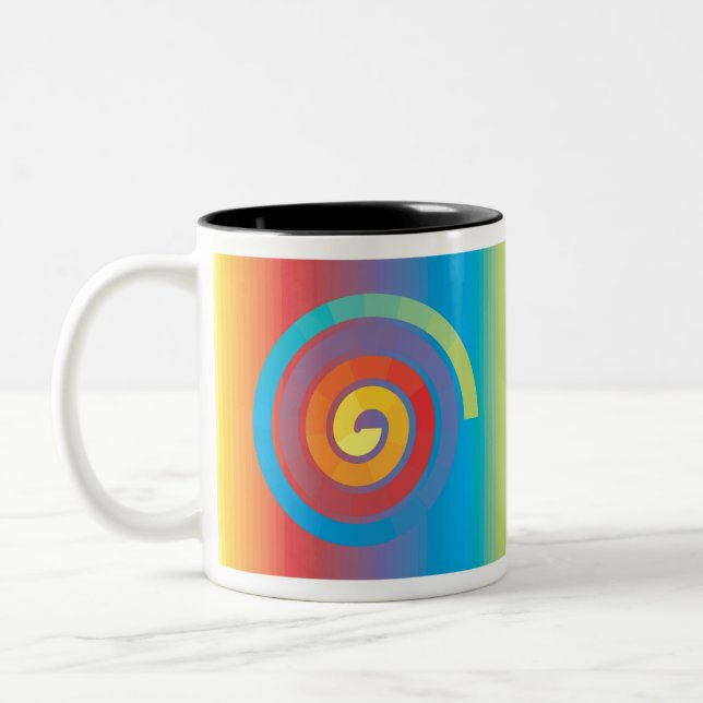 CANECA DE CAFÉ EM DOIS TONS ESPIRAL (Esquerda)