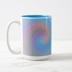 Caneca De Café Em Dois Tons Espiral Iridescente