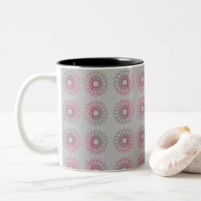 Caneca De Café Em Dois Tons Espiral nº 1 Mug (Com Donut)