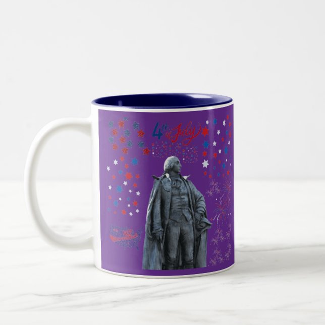Caneca De Café Em Dois Tons Espírito Americano Brilhar roxo (Esquerda)