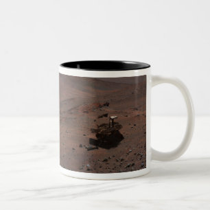 Caneca De Café Em Dois Tons Espírito de Exploração Mars