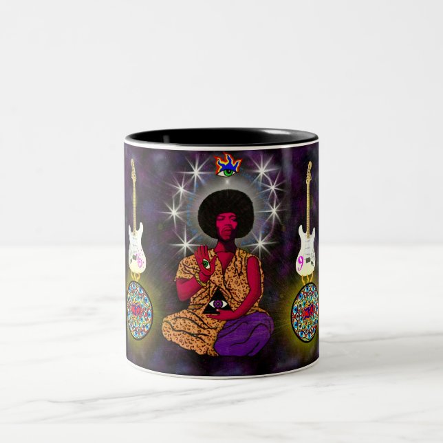 Caneca De Café Em Dois Tons Espírito dos anos sessenta (Centro)