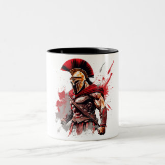 Caneca De Café Em Dois Tons Espírito Espartano: Mug Guerreiro Sem Caro