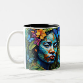 Caneca De Café Em Dois Tons Espírito Orquídeo "Yarumi" - Mulheres Na Amazônia