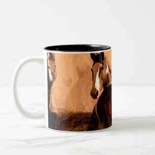 Caneca De Café Em Dois Tons Espíritos do Cavalo