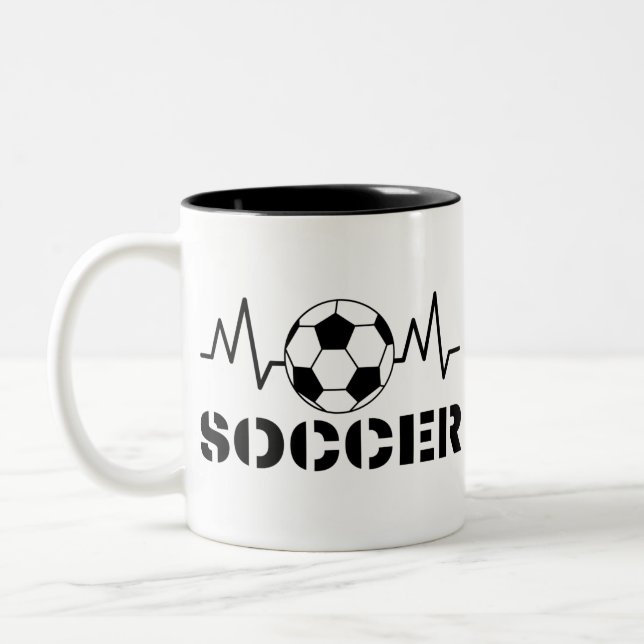 Caneca De Café Em Dois Tons Esportes de futebol (Esquerda)